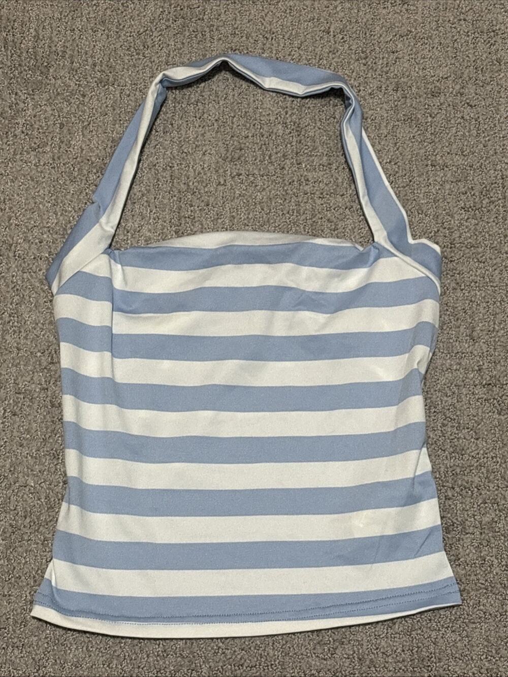 SHEIN GAOVOT Women's Casual Vintage Sexy Striped Camisole Size Small